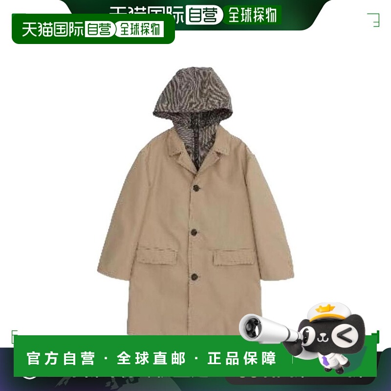 香港直发FENDI芬迪男童单排扣连帽风衣时尚百搭简约JMA233AG26