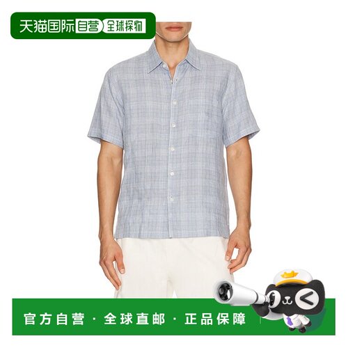 香港直邮THEORY 希尔瑞 男士 Irving 宽松亚麻衬衫 Q0473507