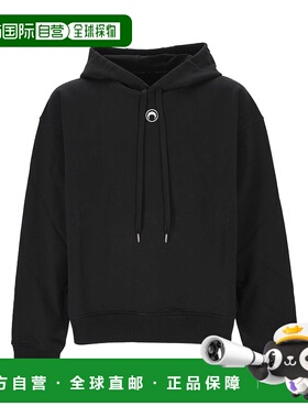 香港直邮Marine Serre 连帽卫衣 MST015BCJER0013BK长袖帽衫