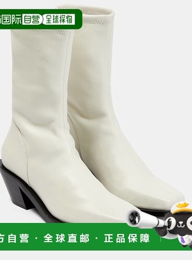 1h可退 香港直邮Simkhai 女士 Livvy 仿皮短靴 001397 white白色