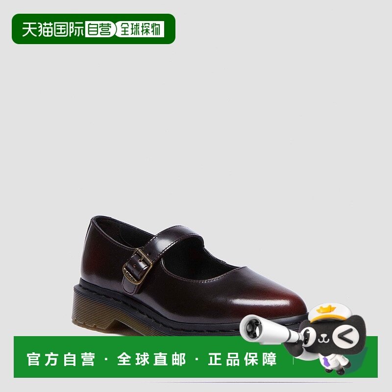 自营欧洲直邮DrMartens马丁大夫 Elphie女士黑色红色皮革玛丽珍鞋