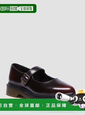 自营欧洲直邮DrMartens马丁大夫 Elphie女士黑色红色皮革玛丽珍鞋