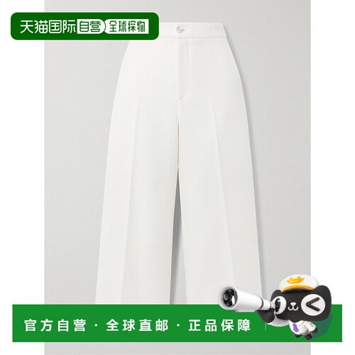 1h可退 香港直邮Gucci 古驰 女士 刺绣羊毛结子绒长裤 813614Z7AD