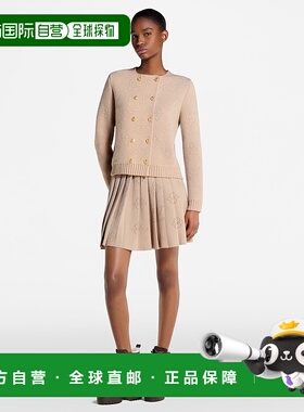 自营1h可退 欧洲直邮LV路易威登 Mahina女士驼米色羊毛老花图案开