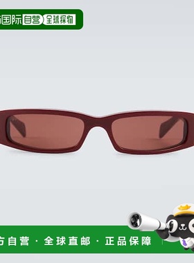 香港直邮Gucci 古驰 男士 徽标矩形太阳眼镜 red红色 舒适时尚