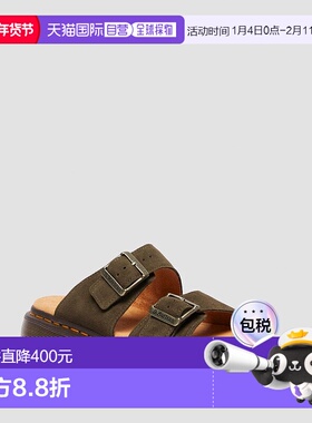 自营欧洲直邮DrMartens马丁大夫 Josef男女通用米色绿色皮革凉鞋