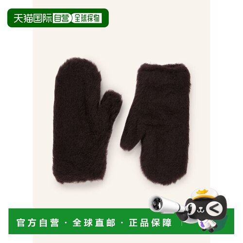 香港直邮MAX MARA 女士手套 100319333915000 CO 深棕色 OMBRATO