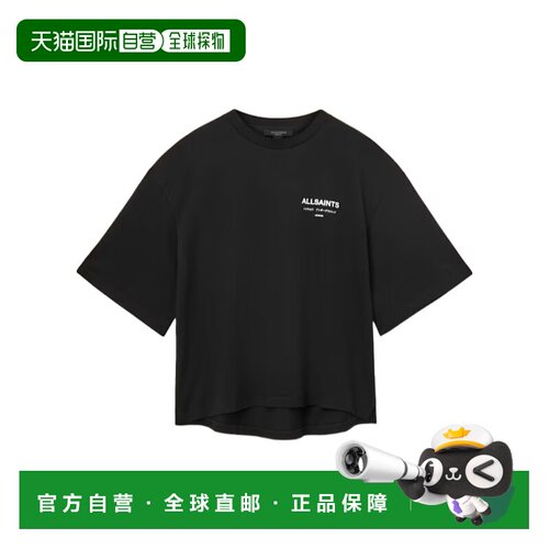 香港直邮ALL SAINTS 女士T恤 W191JDBLACK SS2026 黑色 大号T恤