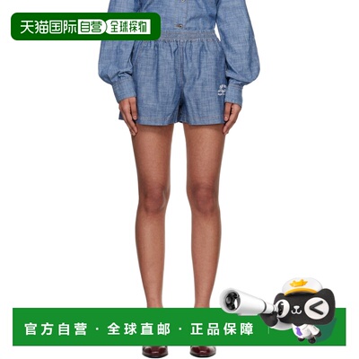 香港直邮off-white 女士 蓝色 Chambray Pajama 短裤 2YC01BS26DE