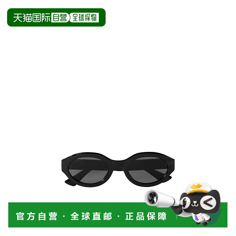 自营Gucci椭圆框防紫外线时尚复古欧美风百搭太阳镜休闲正品品牌