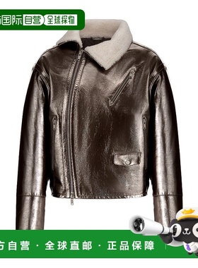 1h可退 香港直邮DIOR 迪奥 男士 毛领长袖皮夹克 343L416A071