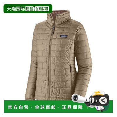 自营欧洲直邮PATAGONIA NANO PUFF女士浅卡其色合成纤维拉链羽绒