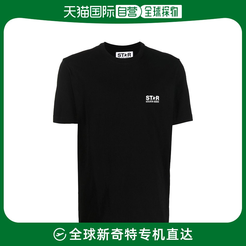 香港直邮GOLDEN GOOSE 男士Goose and Polos 金色T恤黑色T恤