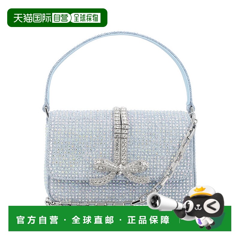 1h可退 香港直邮Self-Portrait 女士 綴飾牛仔布法棍包 PF24312MU