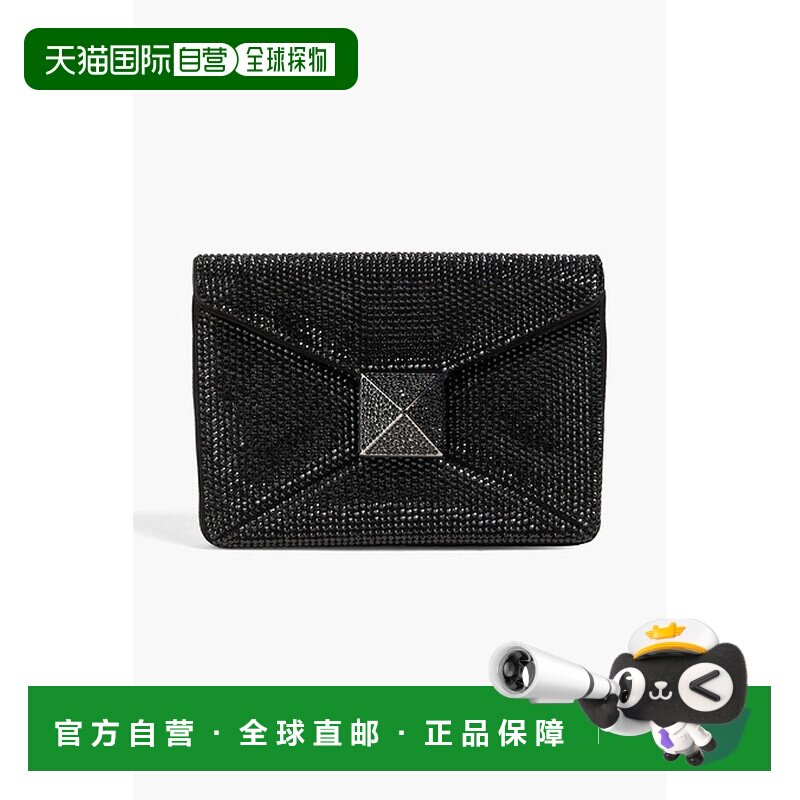 香港直邮valentino 华伦天奴 女士 One 铆钉水晶装饰绗缝皮革手包