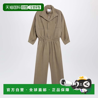 1h可退 香港直邮The Frankie Shop 女士 Marvin 驼色亚麻混纺连衣