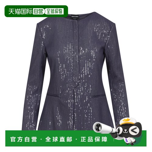 香港直邮Giorgio Armani 长袖亮片夹克 GW003210AF24978休闲风