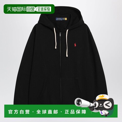 香港直邮Polo Ralph Lauren Polo 拉夫 劳伦 男士 ZIPUP 黑色连帽