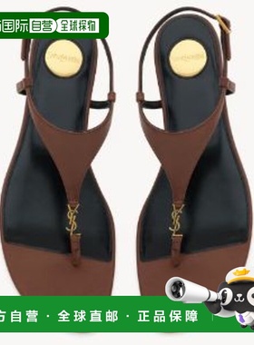 香港直邮Saint Laurent 圣罗兰 女士 棕色皮质人字拖 841570AADF0