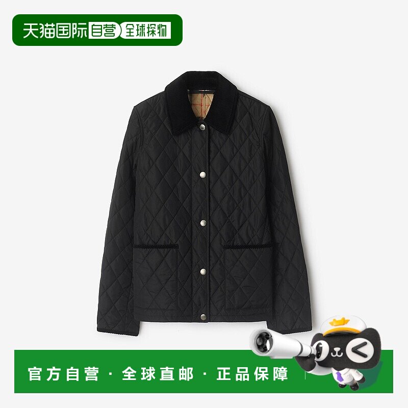 欧洲直邮Burberry (2025新品) 绗缝尼龙夹克博柏利灯芯绒修身