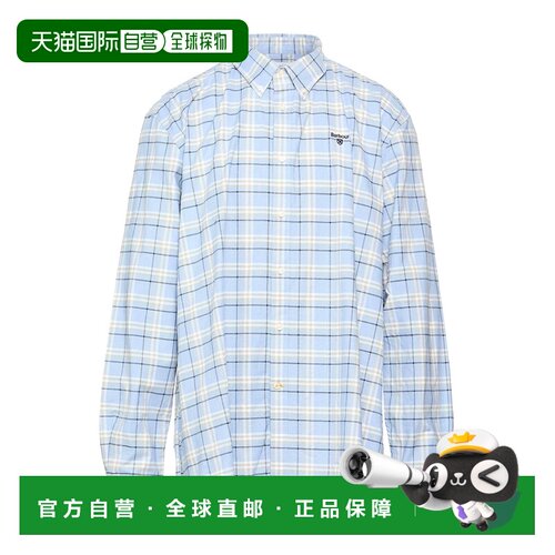 香港直邮barbour 巴伯尔 男士 格纹衬衫 blue蓝色 舒适时尚