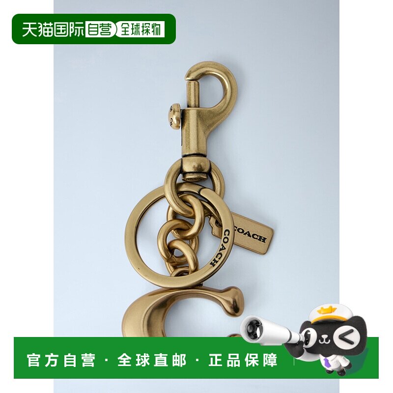 香港直邮Coach 蔻驰 女士 经典C包挂饰 1635B4BRASS钥匙扣
