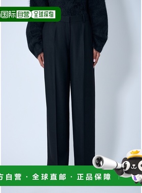 香港直邮toteme 女士 黑色 Wide Flannel 长裤 261WRB0303FB0472