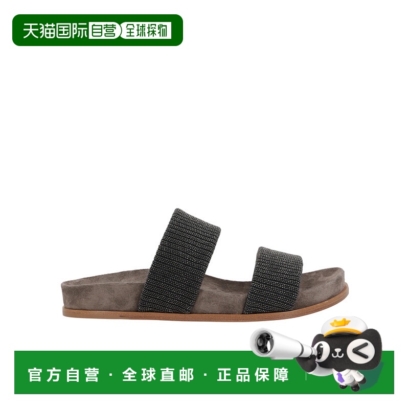 香港直邮Brunello Cucinelli 圆头平底拖鞋 MZ45C2880
