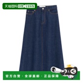 带Logo拼缀后五袋风格 1h可退 半 女士 蓝色长款 香港直邮Ami Paris