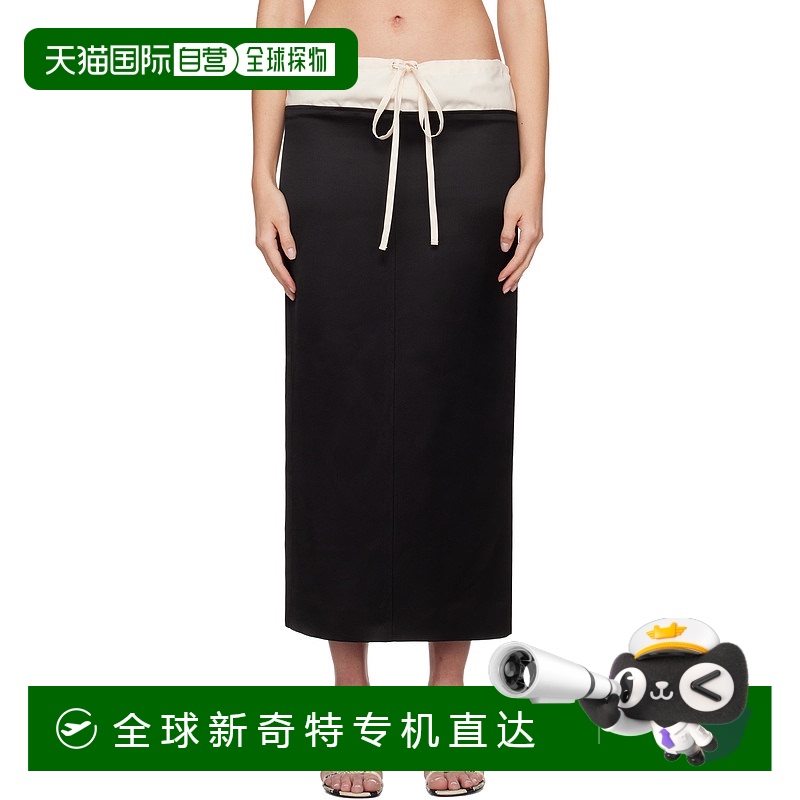 香港直邮KHAITE 女士 黑色 & 灰白色 Chet 半身裙 41394115真丝