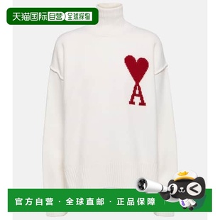 1h可退 香港直邮Ami Paris 女士 Ami de Cœur 羊毛高领毛衣 00375