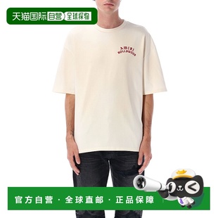 1h可退 香港直邮AMIRI 男士 Hollywood 宽松款T恤 AMJYTE1204IVOR
