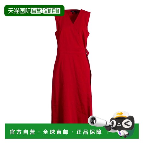 1h可退 香港直邮THEORY 希尔瑞 女士 Office 连衣裙 red红色 舒适