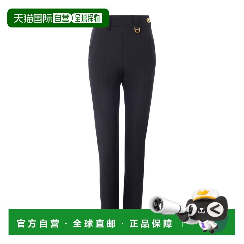 香港直邮CHLOÉ 女士正装裤 CH26UPA08068001 SS2026 黑色 腰带环
