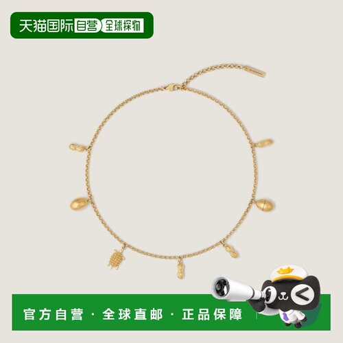 自营欧洲直邮Givenchy纪梵希 Lucky Charms女士金黄色金属项链