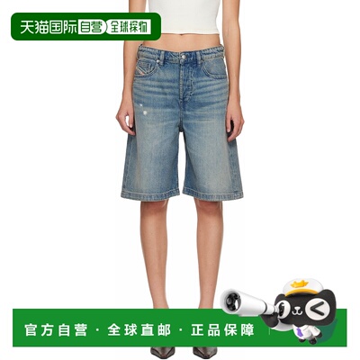 香港直邮Diesel 迪赛 女士 蓝色 De-Sire 牛仔短裤 A140510DBEC