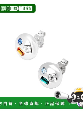 香港直邮Loewe Anagram 卵石耳环 JJ07239X11银耳环