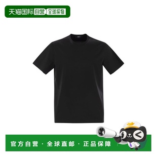 1h可退 香港直邮Herno 男士 弹力棉质T恤 JG000174U9300 black黑