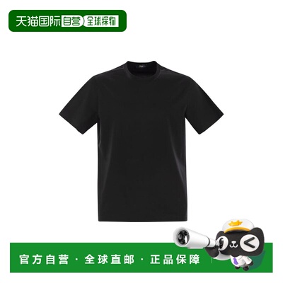 1h可退 香港直邮Herno 男士 弹力棉质T恤 JG000174U9300 black黑