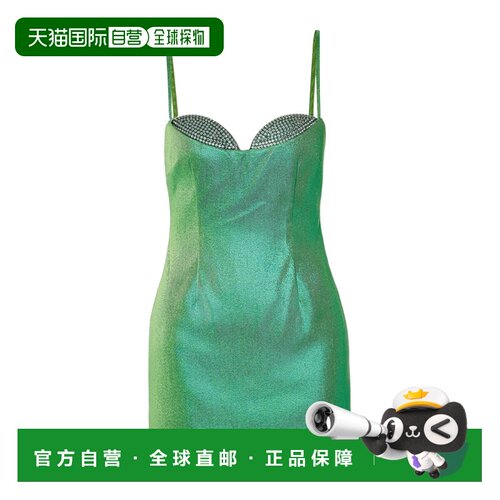 香港直邮AREA 女士连衣裙 2203D15005GREEN AW2022 绿色 装饰属光