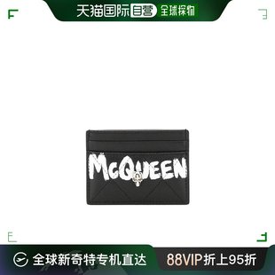 McQueen 香港直邮Alexander 骷髅头缀饰绗缝钱包 99新未使用