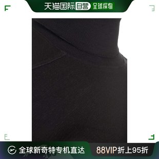 男款 香港直邮RICK Owens RU02C728 OWENSRick 黑色针织高领毛衣