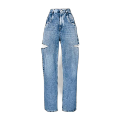 1h可退 香港直邮Maison Margiela磨损阔腿百搭牛仔裤S51LA0051S30