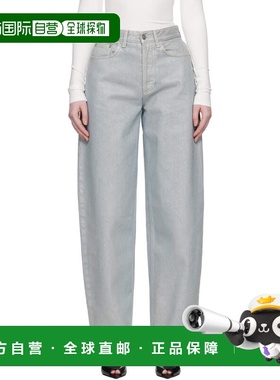 1h可退 香港直邮Mugler 穆勒 女士 蓝色箔涂层牛仔裤 25F6PA04872