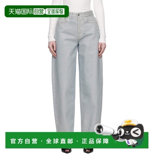 蓝色箔涂层牛仔裤 1h可退 女士 穆勒 25F6PA04872 香港直邮Mugler