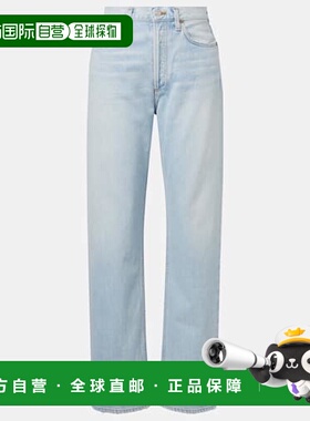 1h可退 香港直邮AGOLDE 女士 Kelly 高腰直筒牛仔裤 blue蓝色 舒