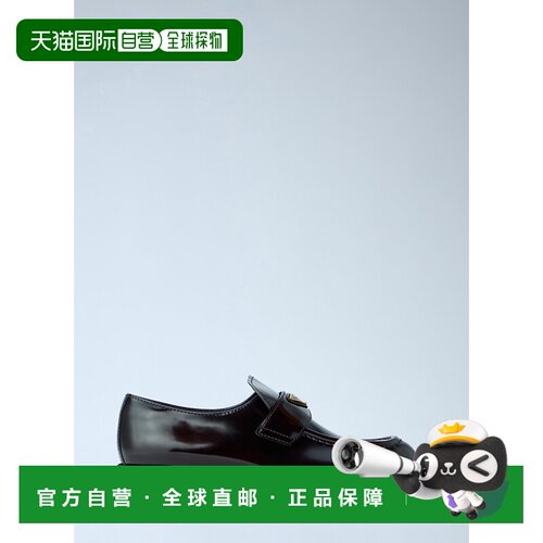 1h可退 香港直邮Prada 普拉达 女士 徽标饰牌皮革乐福鞋 1D329NP3