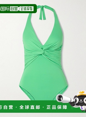 1h可退 香港直邮Melissa Odabash 女士 Zanzibar 褶皱挂脖泳衣 Za