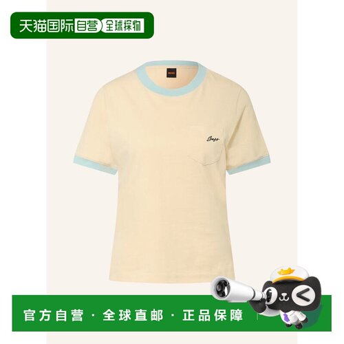 香港直邮BOSS 女士T恤 100309599712000 CO 米白色 T-shirt EZOE