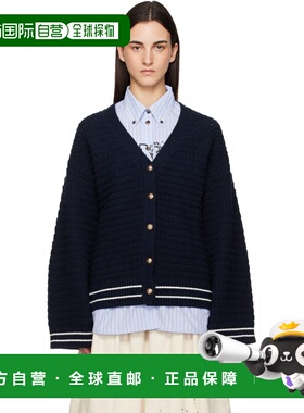 1h可退 香港直邮GANNI 甘尼 女士 海军蓝开衫 K2634Capt blue蓝色